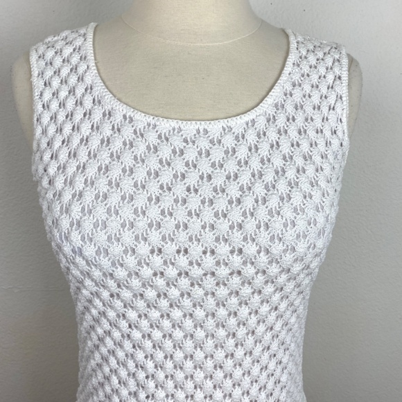 Vintage 60/70s Majestic Knit Tank Top Small Textured Knit Pin Up Rockabilly USA - Picture 2 of 8